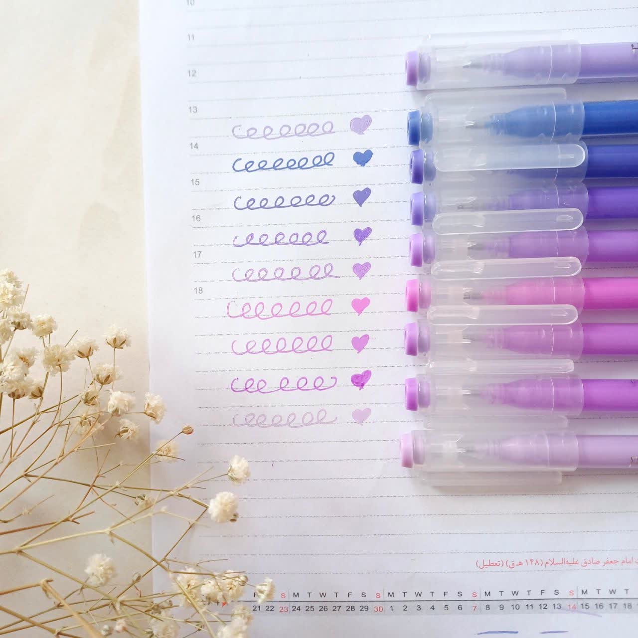 روان نویس ۹ عددی طیف بنفش لانگو ، خودکار و روانویس