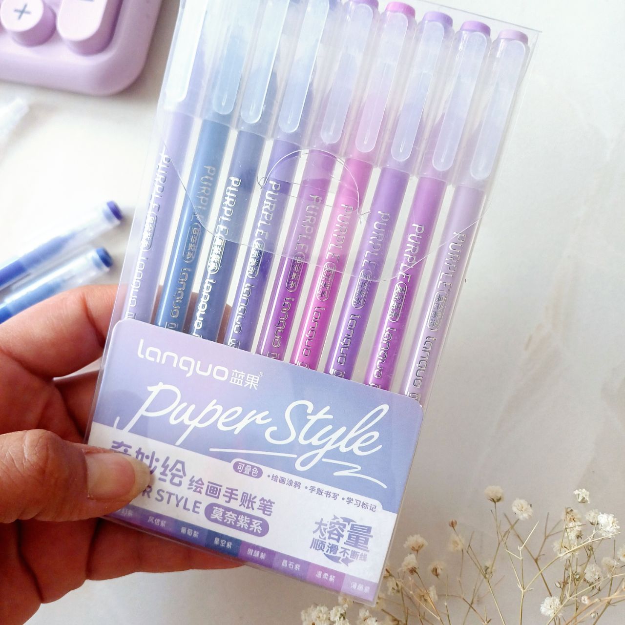 روان نویس ۹ عددی طیف بنفش لانگو ، خودکار و رواننویس