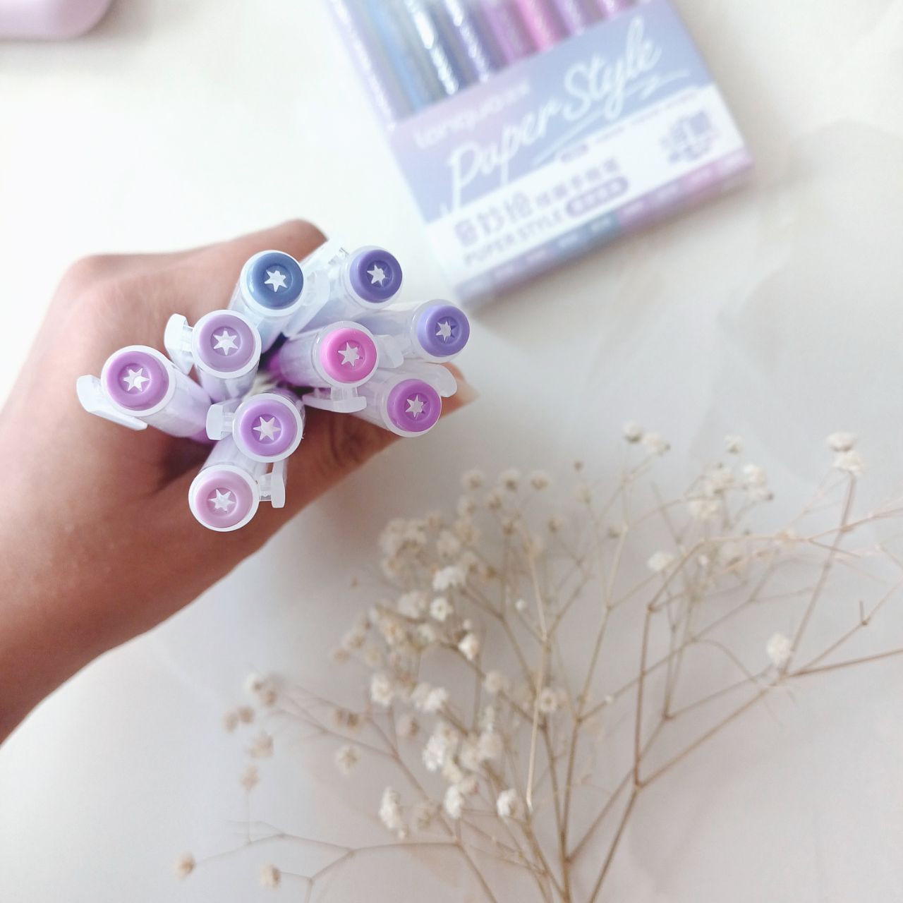 روان نویس ۹ عددی طیف بنفش لانگو ، خودکار و روانویس