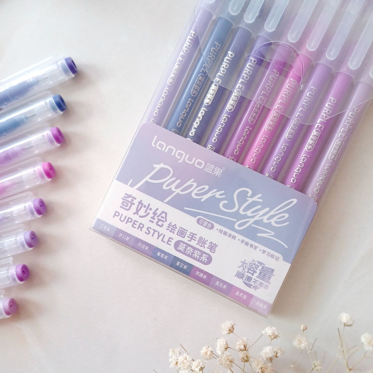 روان نویس ۹ عددی طیف بنفش لانگو ، خودکار و روانویس