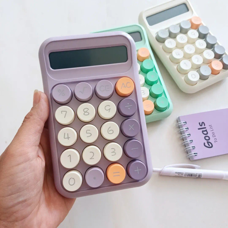 ماشین حساب دکمه رنگی فانتزی دکمه کیبوردی برجسته مدل رانزون runzon