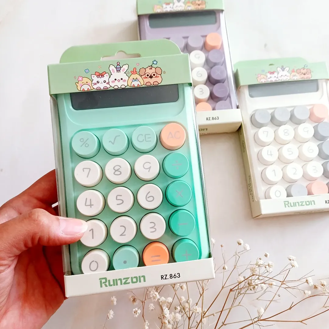 ماشین حساب دکمه رنگی دکمه کیبوردی برجسته مدل رانزون runzon