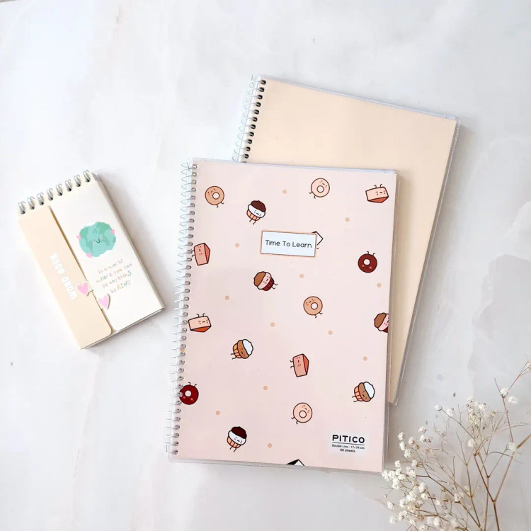 دفتر زبان انگلیسی ۶۰ برگ فنردار مجلد از برند پیتیکو