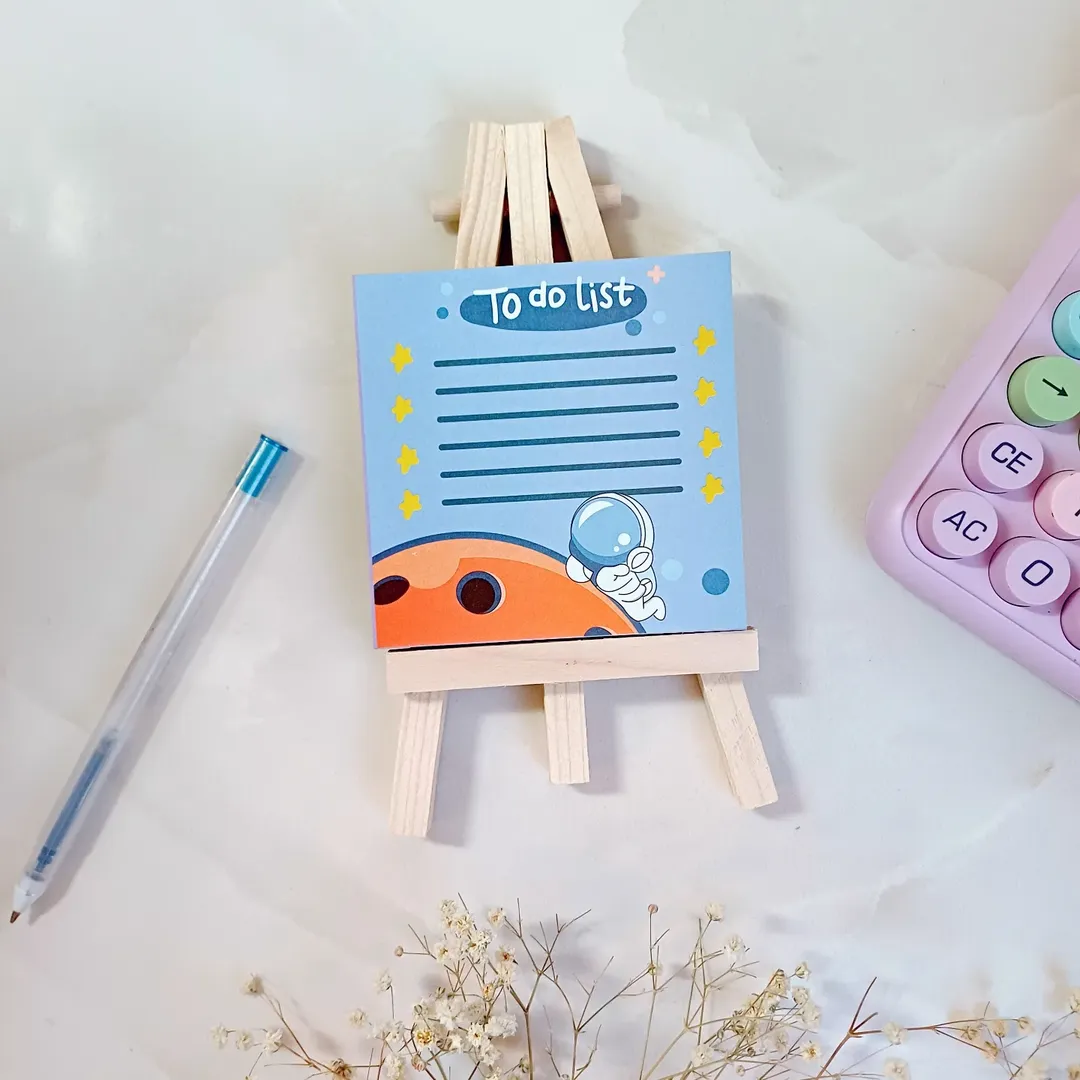 برگه یادداشت و نوت پد چوبی پایه دار و استند و نگهدارنده موبایل و گوشی