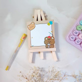 برگه یادداشت و نوت بوم چوبی پایه دار و استند و نگهدارنده موبایل و گوشی