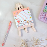 برگه یادداشت و نوت بوم چوبی پایه دار و استند و نگهدارنده موبایل و گوشی