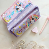 جامدادی دو زیپ طرح یونیکورن ، جامدادی فانتزی دوزیپ مدل اسب تک شاخ