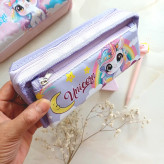 جامدادی دو زیپ طرح یونیکورن ، جامدادی فانتزی دوزیپ مدل اسب تک شاخ