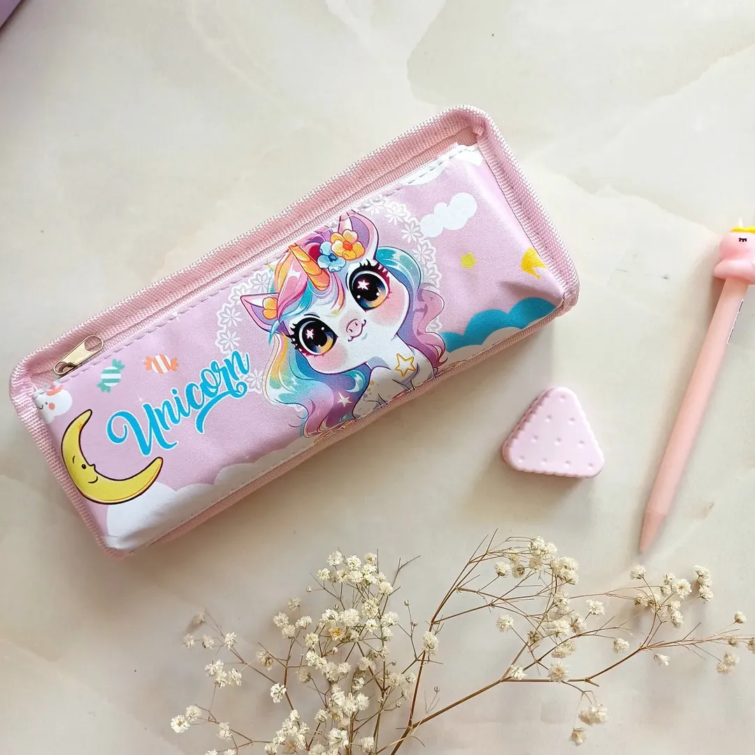 جامدادی دو زیپ طرح یونیکورن ، جامدادی فانتزی دوزیپ مدل اسب تکشاخ