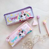 جامدادی دو زیپ طرح یونیکورن ، جامدادی فانتزی دوزیپ مدل اسب تک شاخ