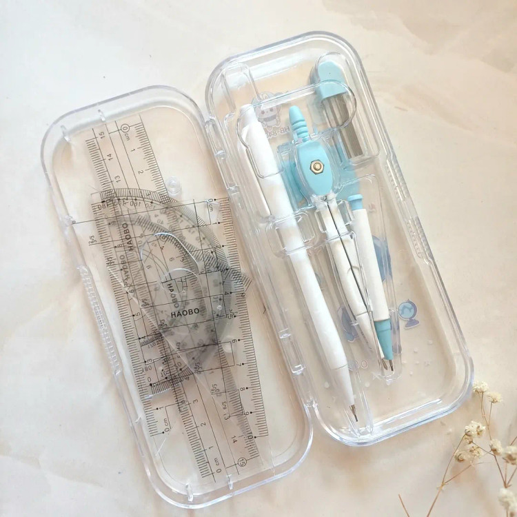 ست رسم و ست پرگار نقاله گونیا خط کش مدل فضانورد فانتزی ، ست ریاضی