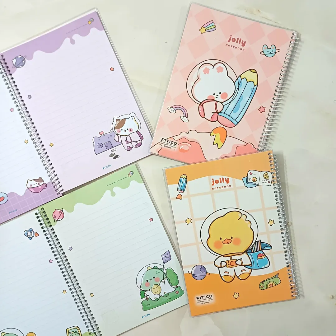 دفتر مشق خط دار 40 برگ فانتزی حاشیه رنگی پیتیکو