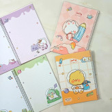 دفتر مشق خط دار 40 برگ فانتزی حاشیه رنگی پیتیکو