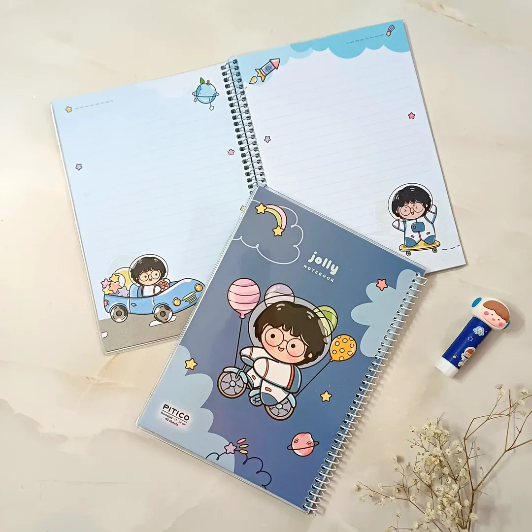 دفتر مشق خط دار 40 برگ فانتزی حاشیه رنگی