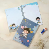 دفتر مشق خط دار 40 برگ فانتزی حاشیه رنگی