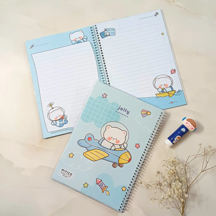 دفتر مشق خطدار خط دار 40 برگ فانتزی حاشیه دار مجلد