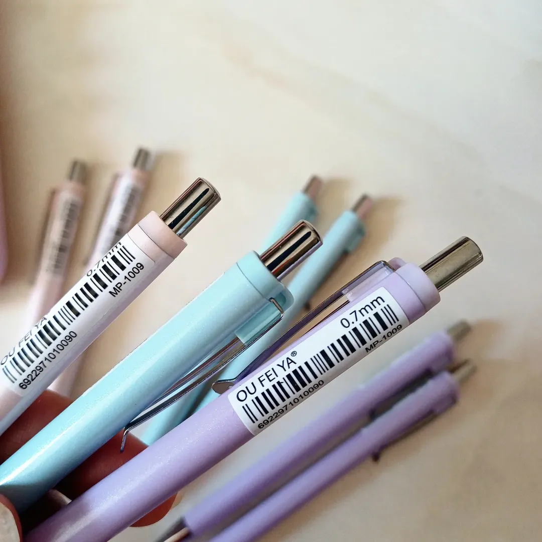 اتود فلزی پاستلی شاین دار گیره فلزی ، مداد فشاری مکانیکی دانشجویی پاستیلی