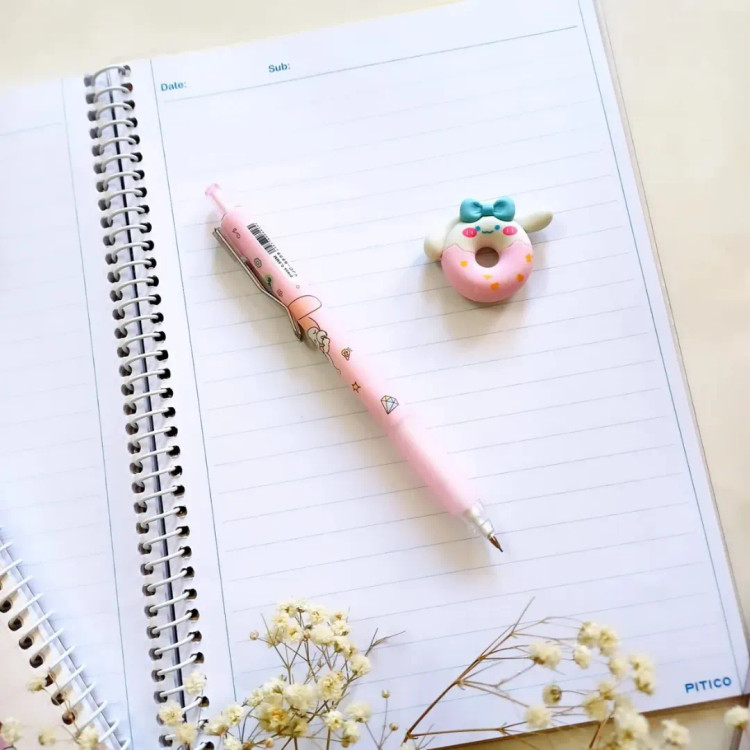 دفتر مجلد فنری 60 برگ کرومی ملودی استیکردار