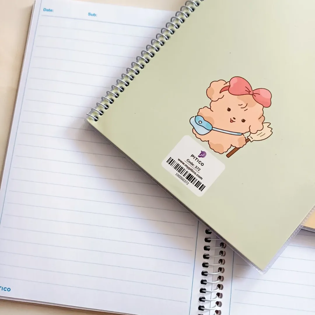 دفتر مشق خط دار مجلد فانتزی مدل پترن 60 برگ از برند پیتیکو دفتر سیمی کیوت