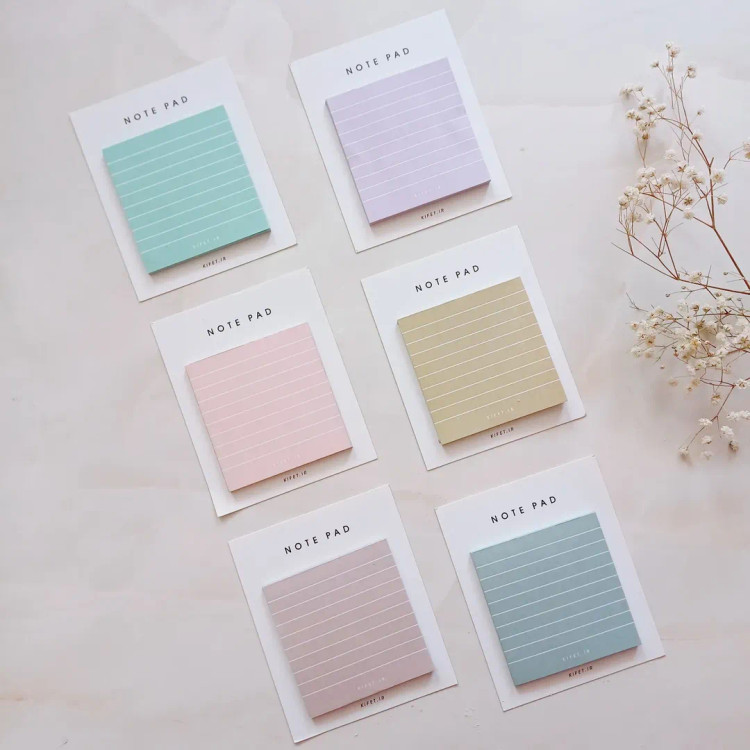 استیک نوت خط دار پاستلی نود از برند کیفت