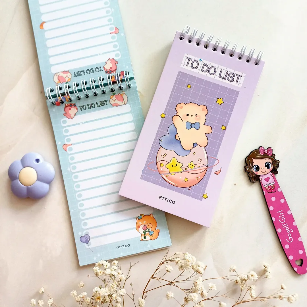 دفترچه یادداشت و تودولیست فانتزی حاشیه دار کیوت بزرگ از برند پیتیکو