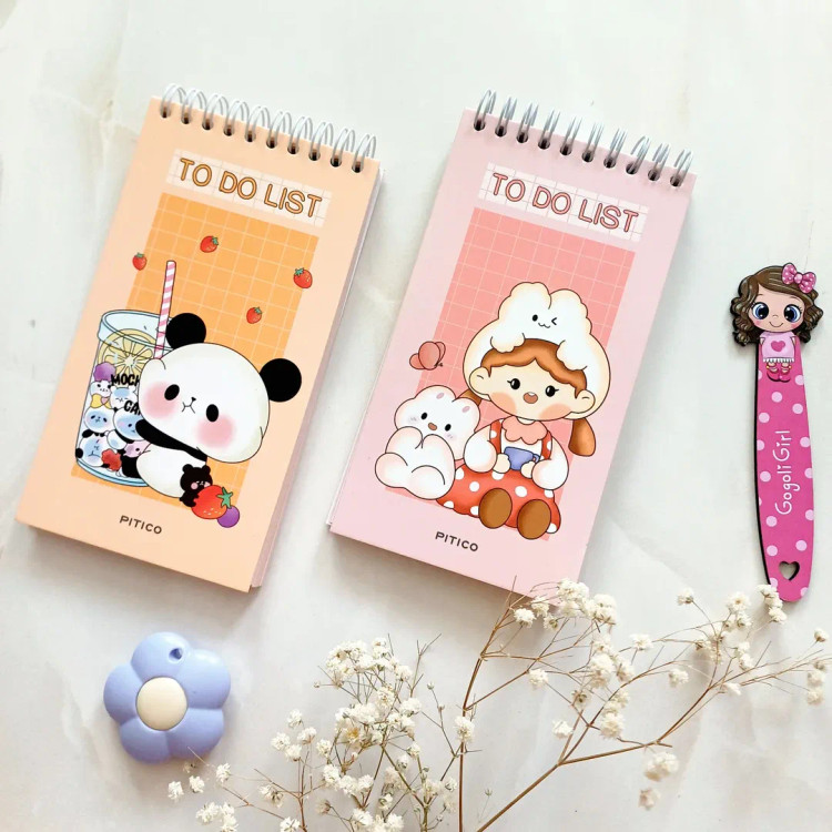 دفترچه یادداشت و تودولیست فانتزی حاشیه دار کیوت بزرگ از برند پیتیکو