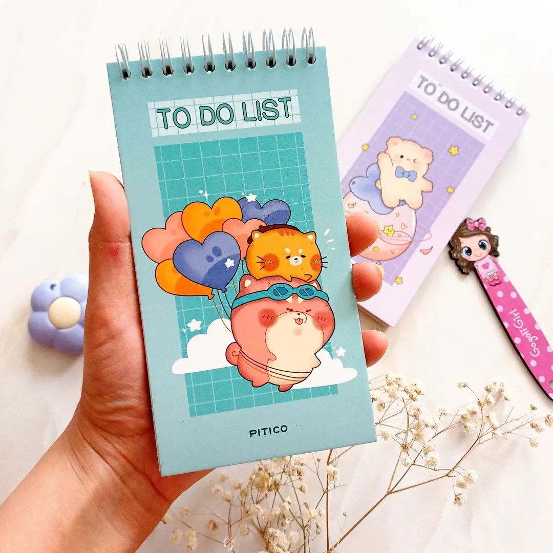 دفترچه یادداشت و تودولیست فانتزی حاشیه دار کیوت بزرگ از برند پیتیکو