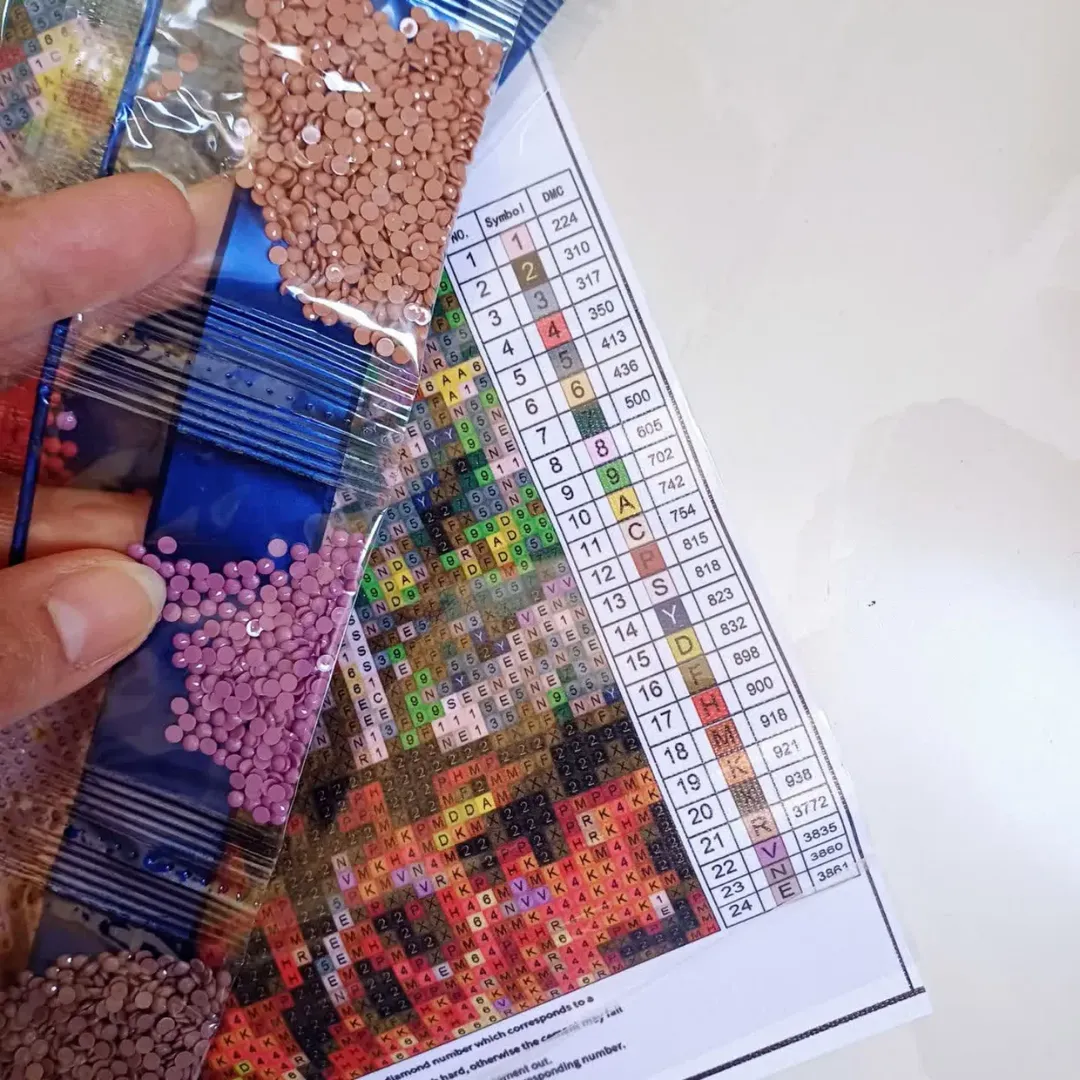 نقاشی الماسی سفره ای و رولی بزرگسالان ، نقاشی نگینی بزرگسال 30 در 40 سانت