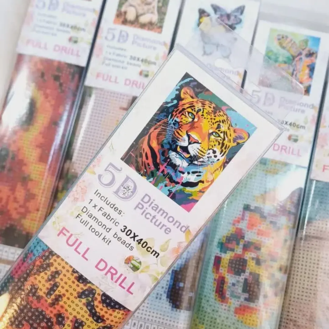 نقاشی الماسی سفره ای و رولی بزرگسالان ، نقاشی نگینی بزرگسال 30 در 40 سانت