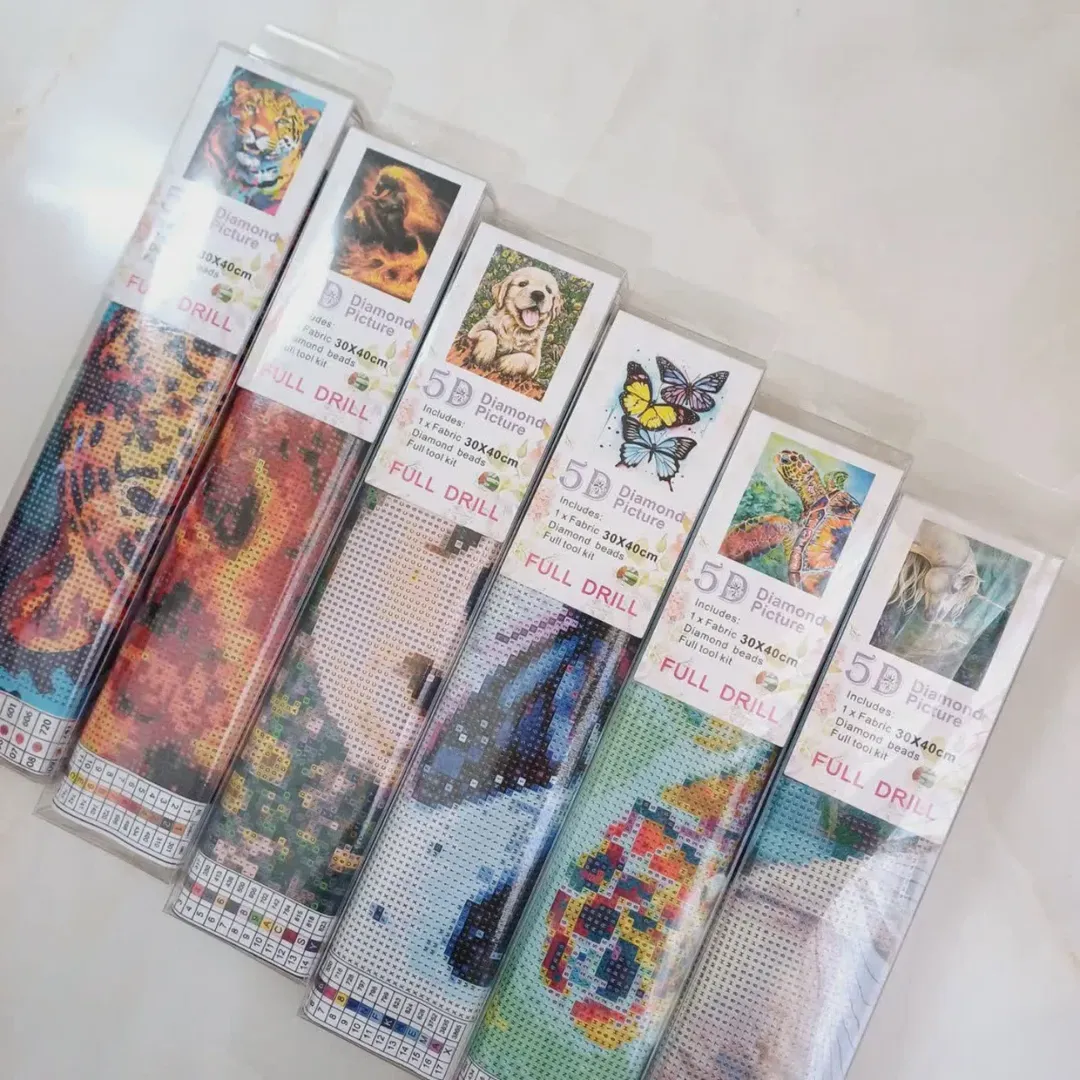 نقاشی الماسی سفره ای و رولی بزرگسالان ، نقاشی نگینی بزرگسال 30 در 40 سانت