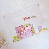 پوشه زیپکیپ شفاف مدل دختر سایز a4 ، کاور زیپدار آ4