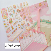 استیکر سه بعدی ، استیکر 3بعدی چیدمان اتاق پنس دار