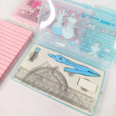 ست رسم پرگار خط کش گونیا نقاله مدل فانتزی دختر و پسر ، ست ریاضی