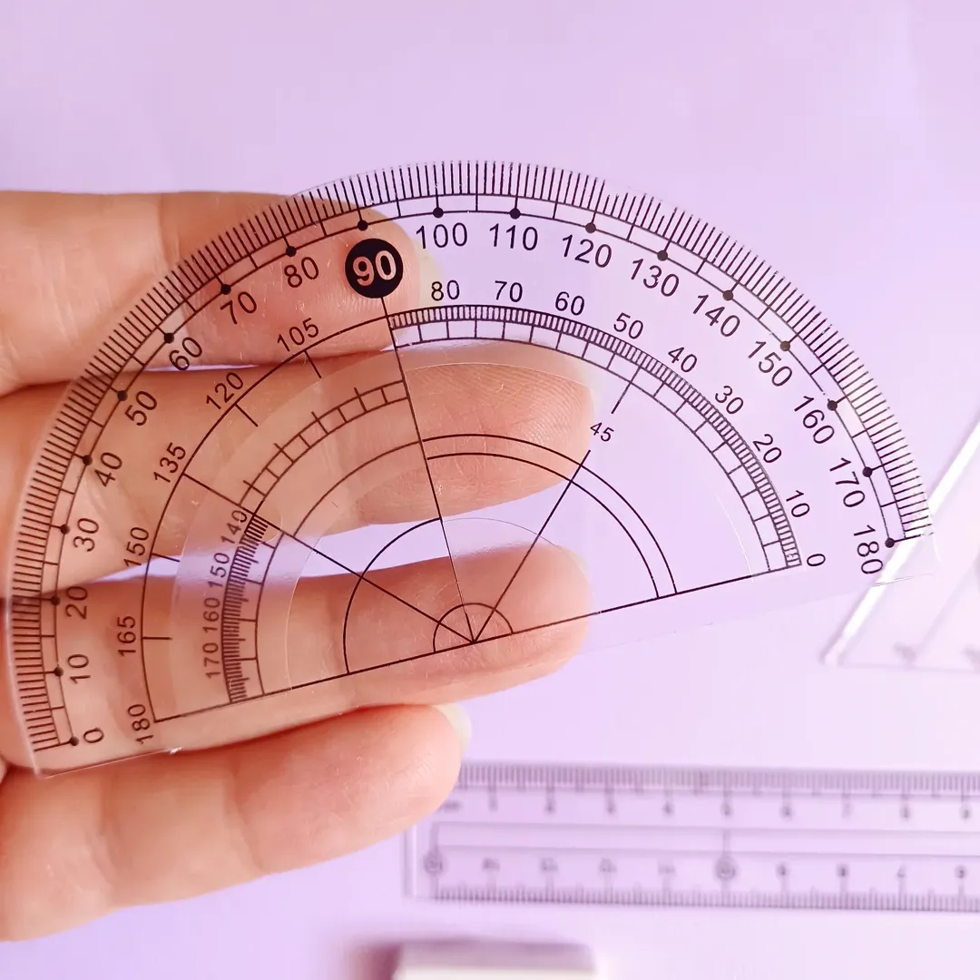 ست خط کش گونیا نقاله و پاکن