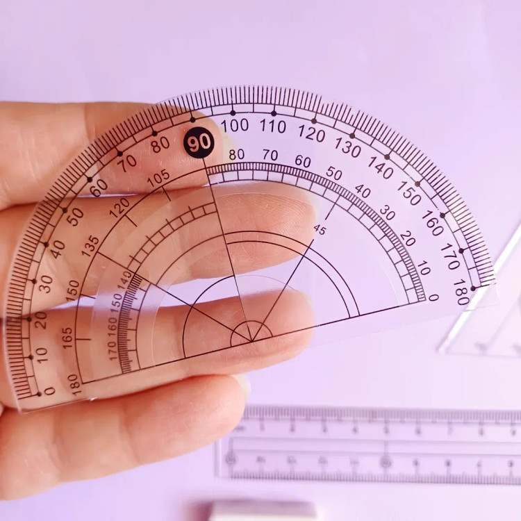 ست خط کش گونیا نقاله و پاکن