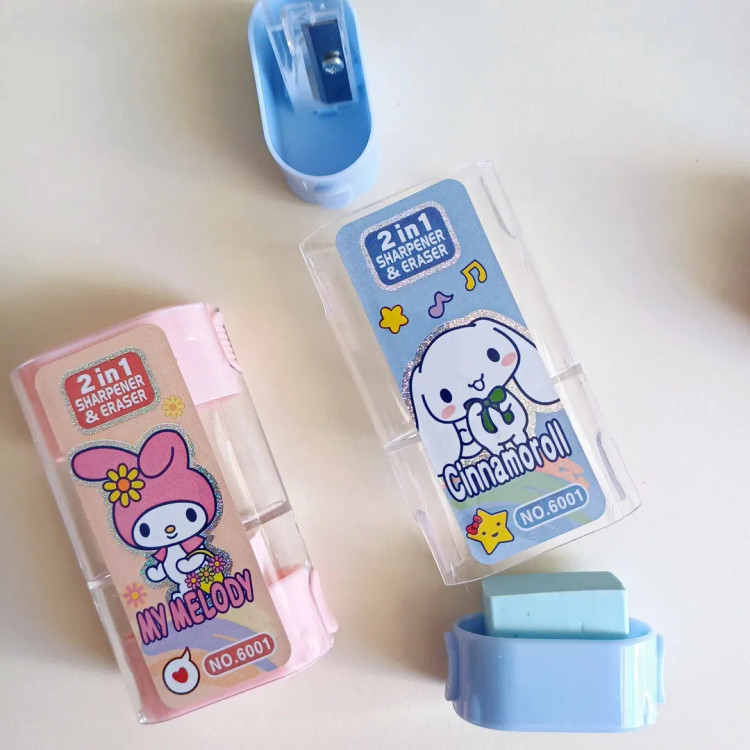 پاکن تراش مخزن دار فانتزی مدل کرومی و ملودی ، پاکن همراه تراش