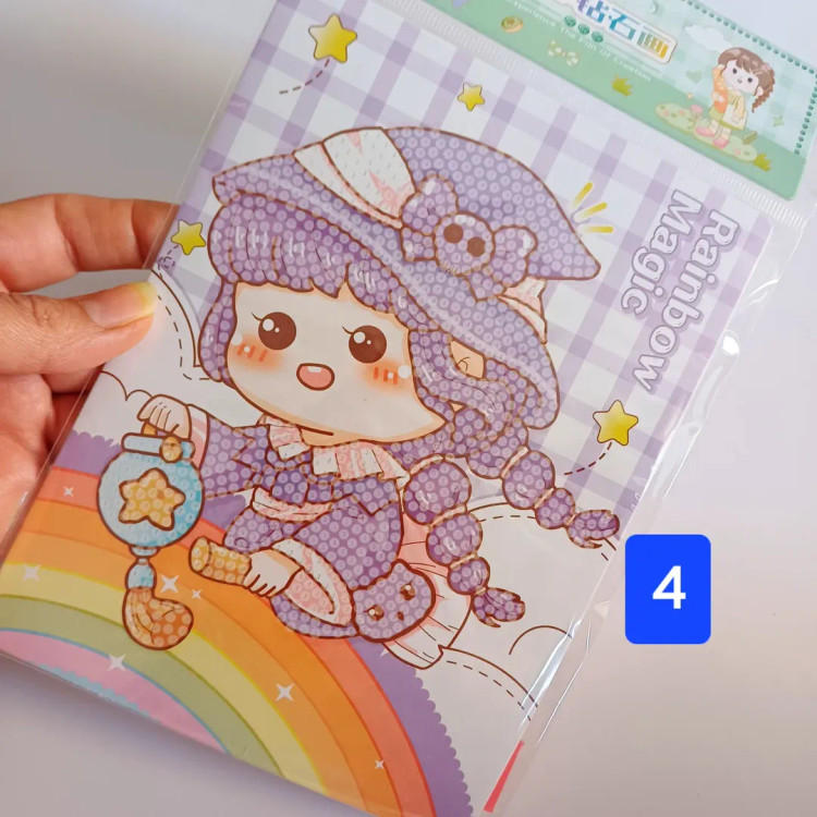 نقاشی الماسی مدل دختر انیمه فانتزی دخترونه