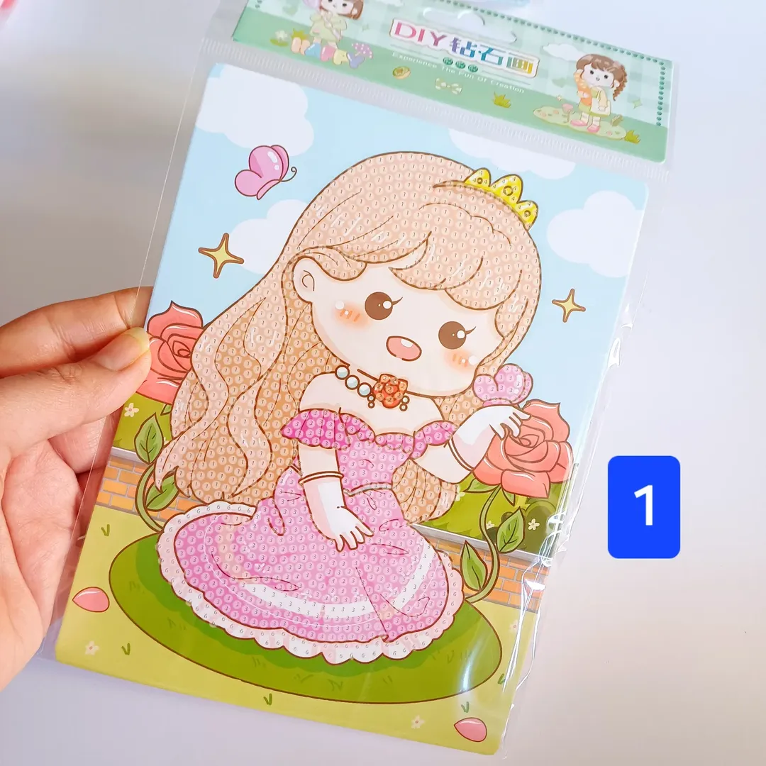 نقاشی الماسی مدل دختر انیمه فانتزی دخترونه