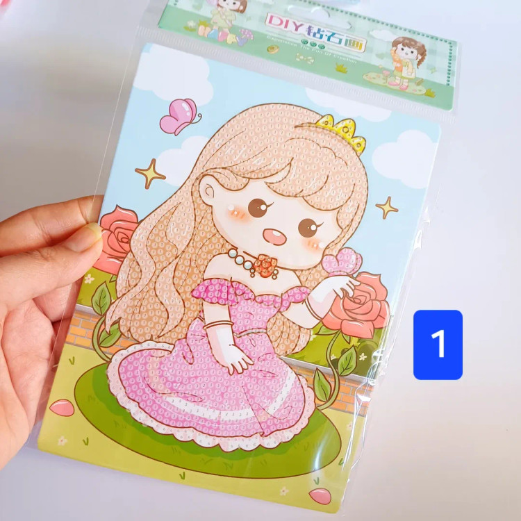 نقاشی الماسی مدل دختر انیمه فانتزی دخترونه