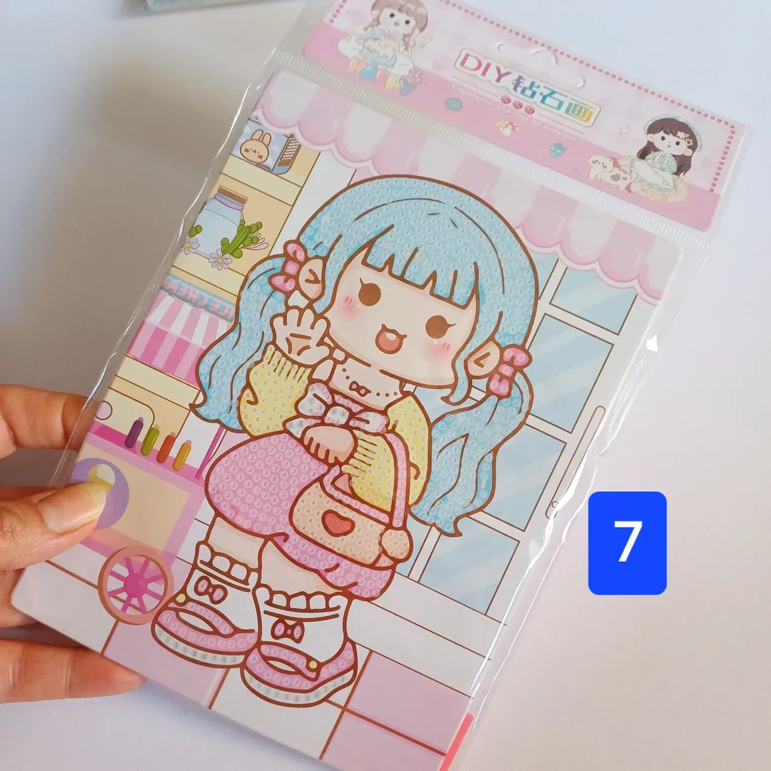 نقاشی الماسی مدل دختر انیمه فانتزی دخترونه