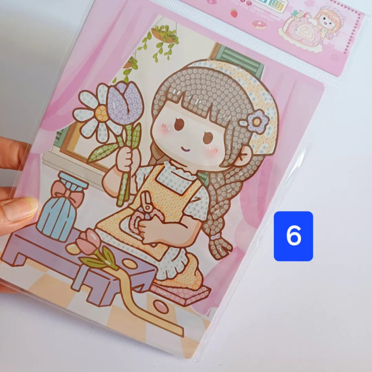 نقاشی الماسی مدل دختر انیمه فانتزی دخترونه