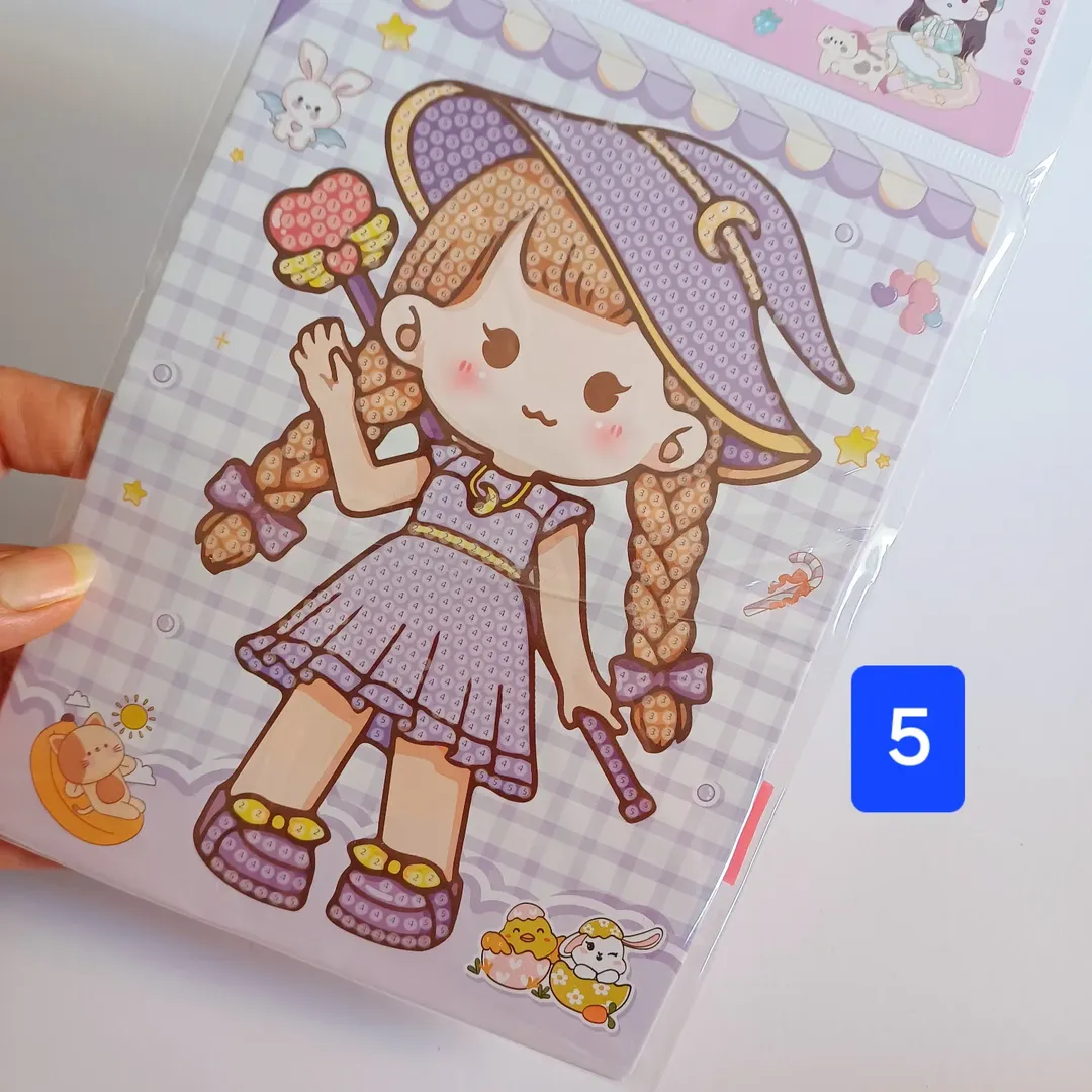 نقاشی الماسی مدل دختر انیمه فانتزی دخترونه