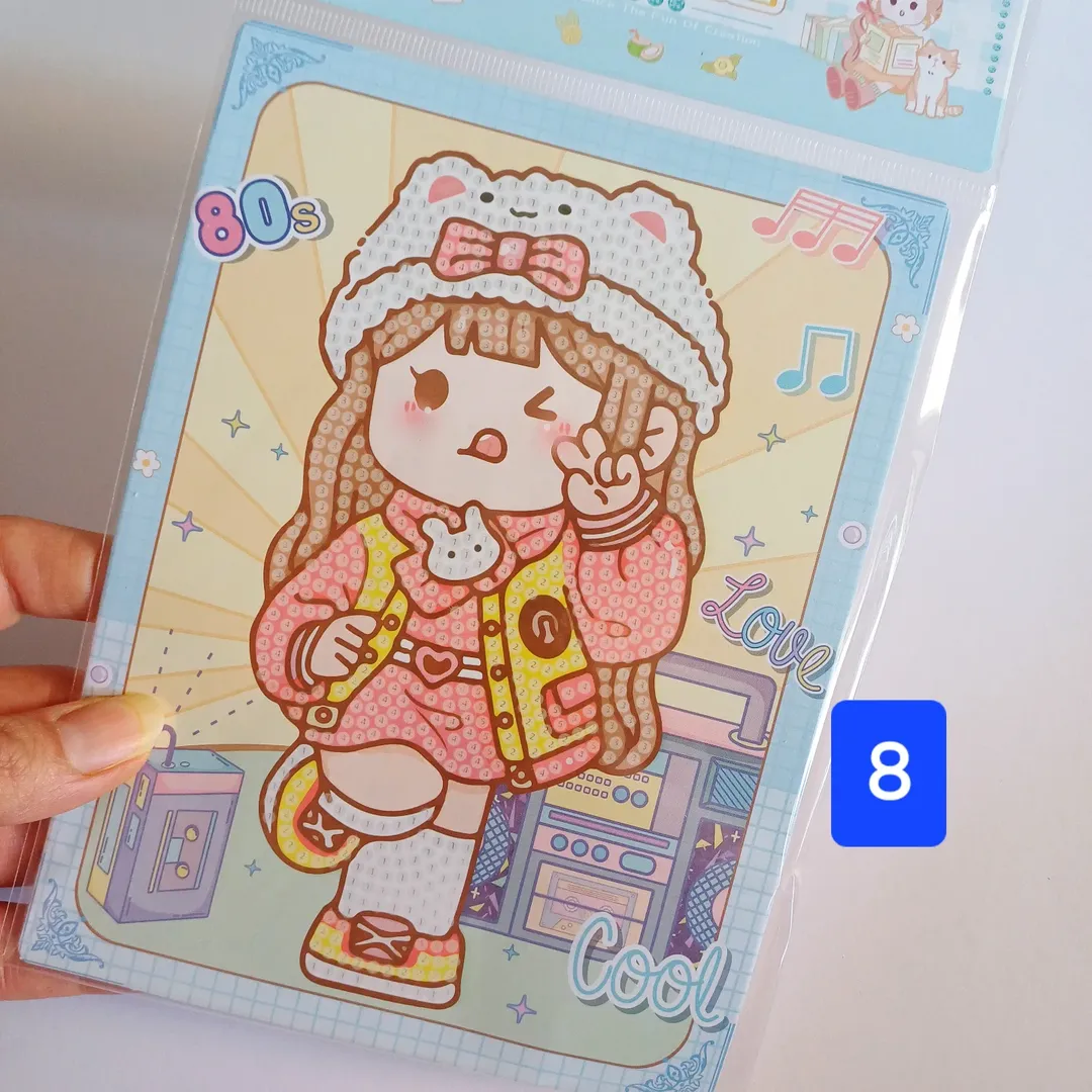 نقاشی الماسی مدل دختر انیمه فانتزی دخترونه