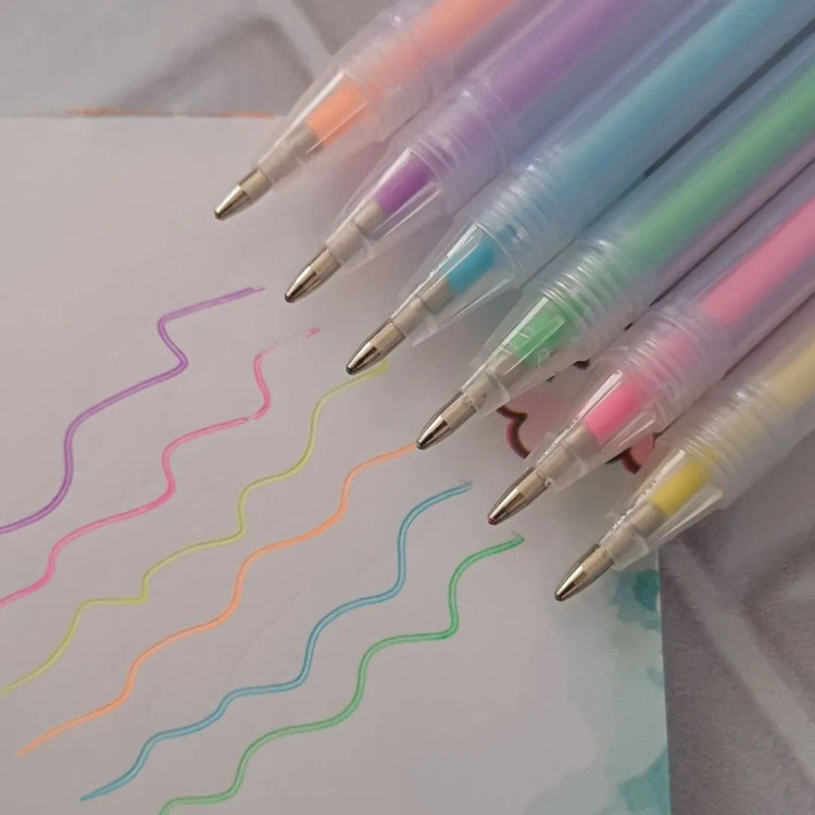 خودکار ۶ رنگ پاستلی از برند جیاندان jiandan