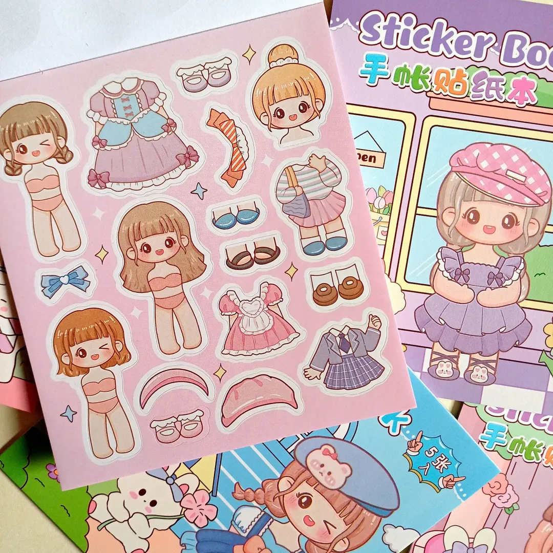 دفترچه استیکر لباس دار