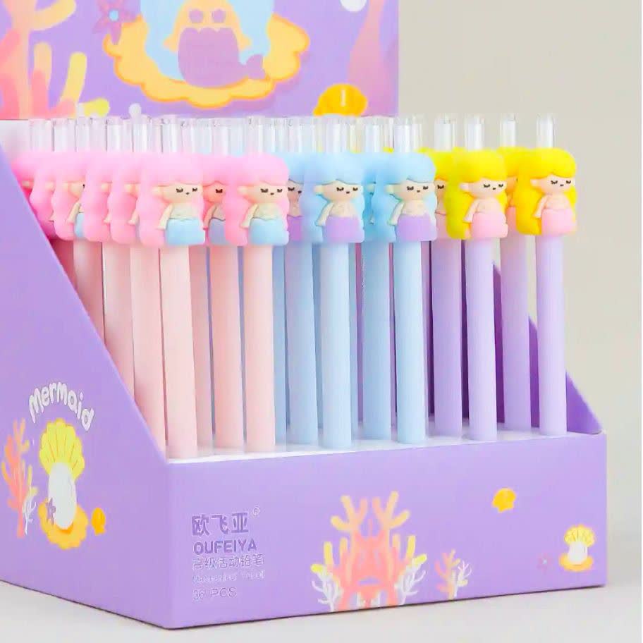 اتود سیلیکونی پری دریایی فانتزی ۷ دهم ، مداد نوکی پاستلی باکیفیت کیوت