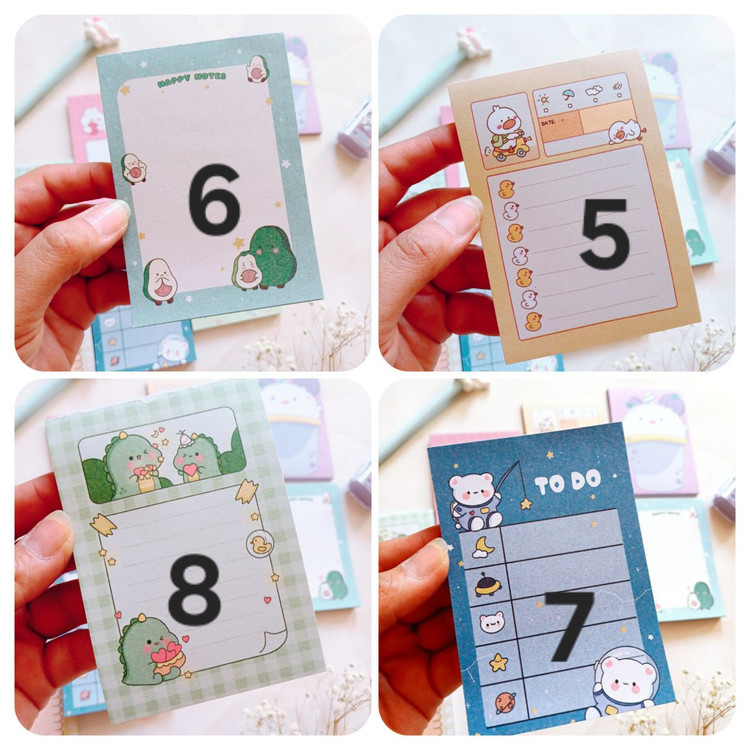 برگه یادداشت فانتزی کیوت ، استیک نوت پد