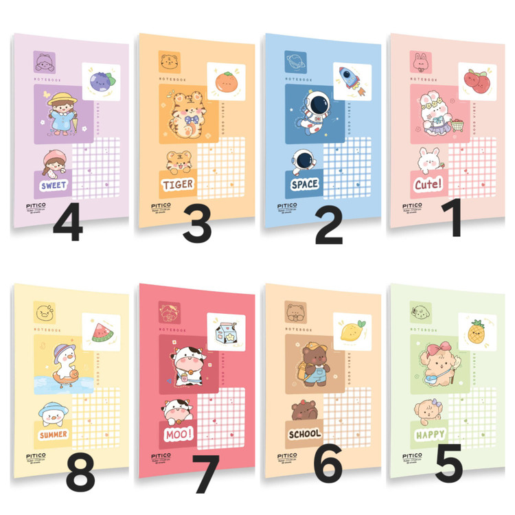 دفتر مشق 60 برگ فانتزی مجلد پیتیکو