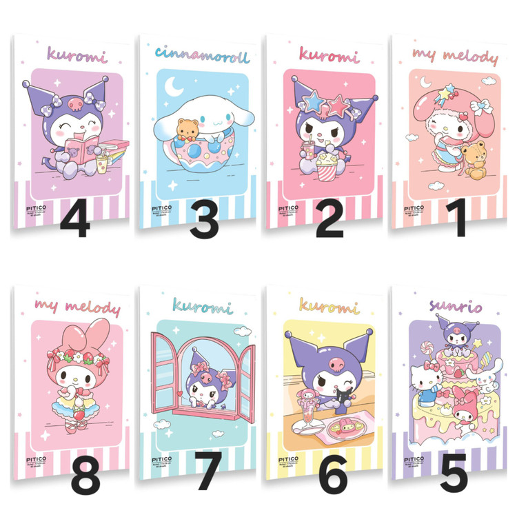 دفتر مجلد فنری 60 برگ کرومی ملودی استیکردار