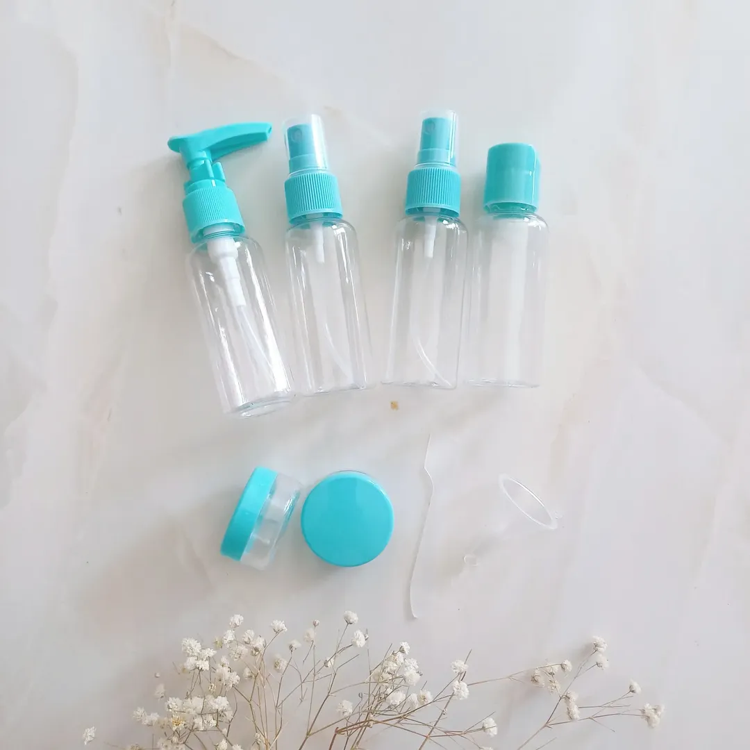 پک آرایشی بهداشتی محفظه کرم و شامپو مسافرتی ۷ تکه بزرگ